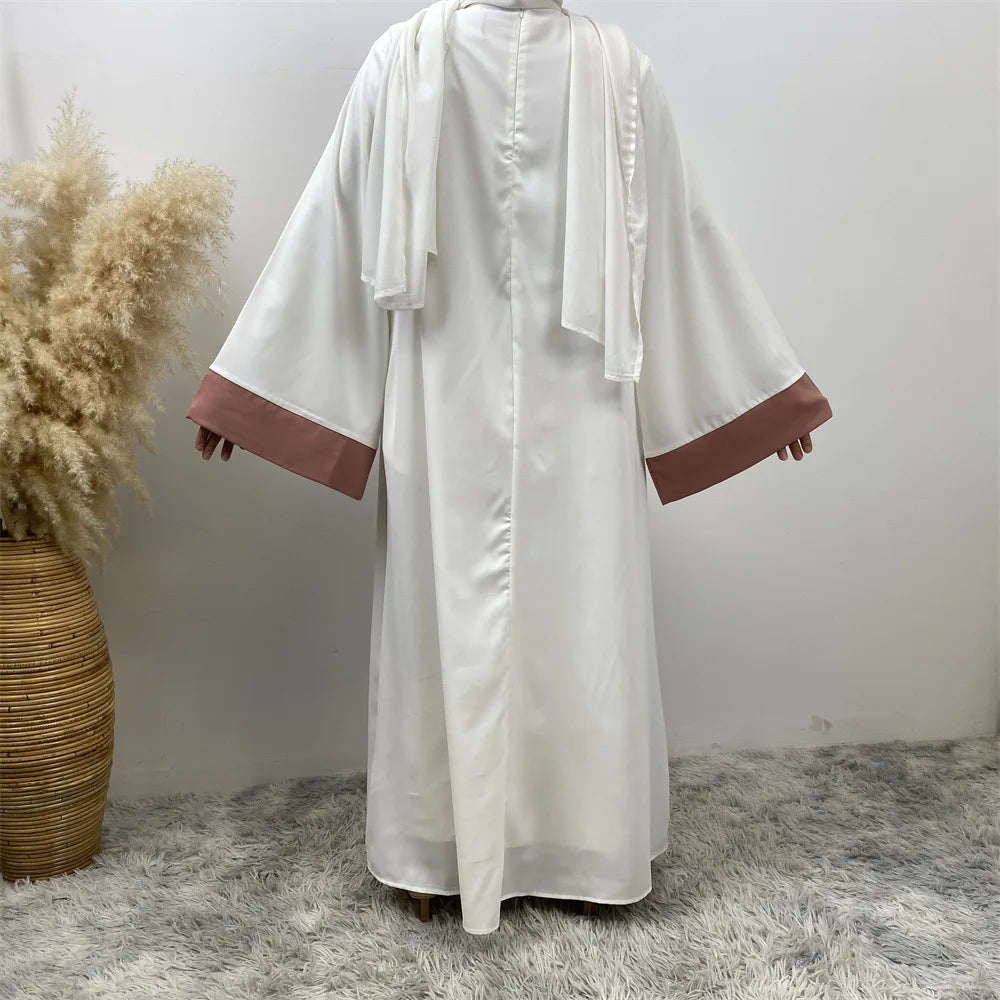 Dubai Contrast Abaya Set:  For Ramadan & Special Occasions