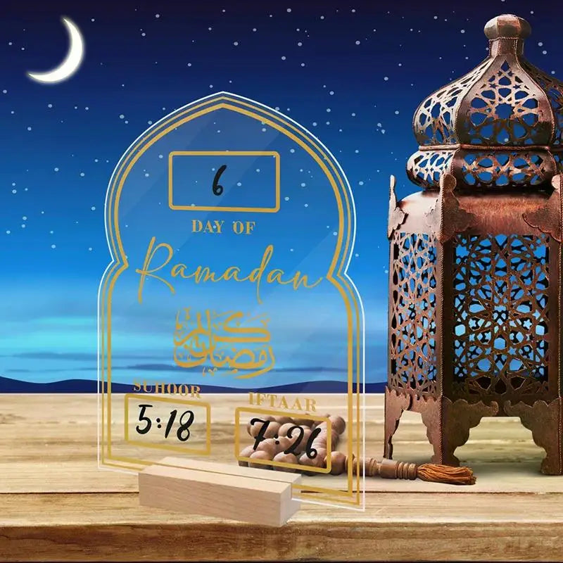 Wooden Ramadan Calendar Board