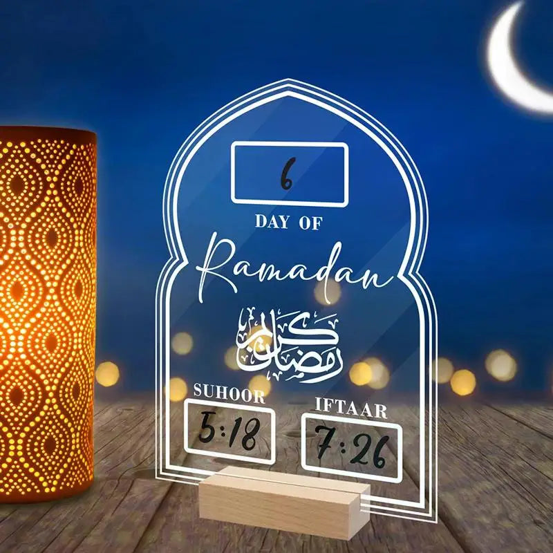 Wooden Ramadan Calendar Board