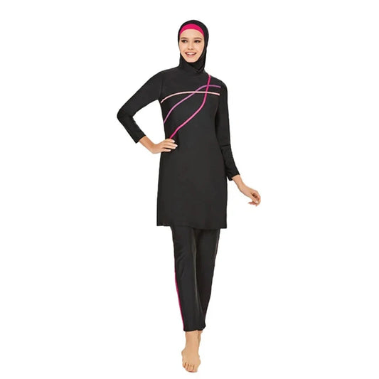 Modest Long Sleeve Burkini Swimwear with Hijab