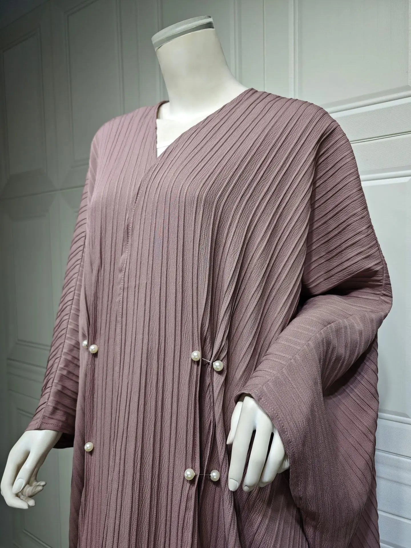 Striped Open Abaya :Casual & Turkish-Inspired