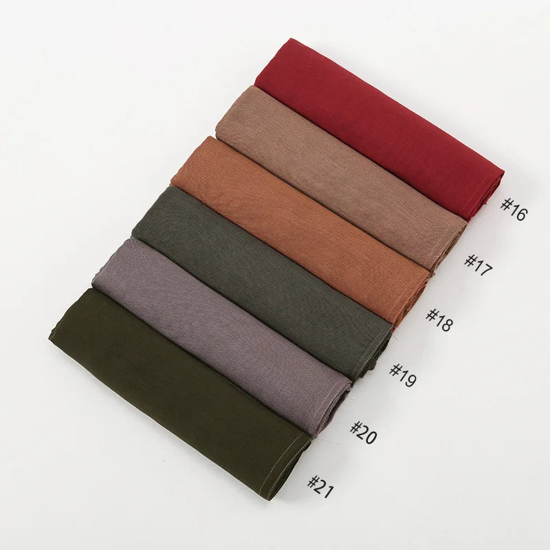 Thin Plain Viscose Rayon Hijab Scarf