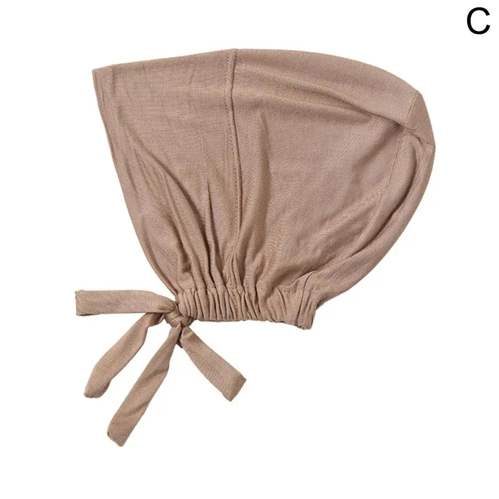 Soft Modal Turban Hat Inner Cap with Tie Back – Elegant Comfort