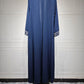 Moroccan-Inspired Floral Embroidery Open Abaya