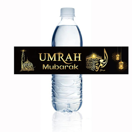 Umrah Mubarak Water Bottle Stickers