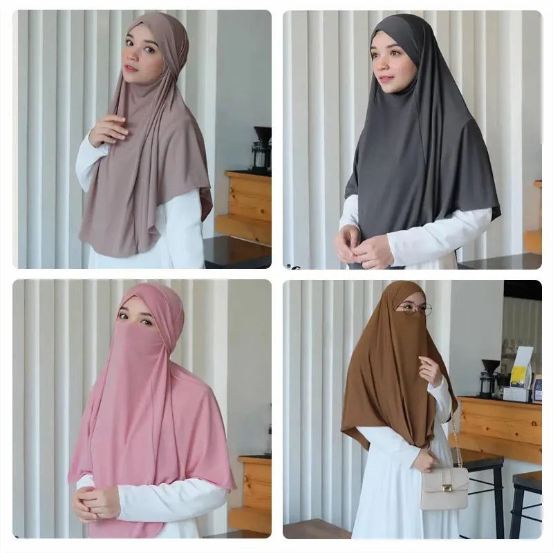 Large Scarf Hijab: Arabic Khimar Headwrap