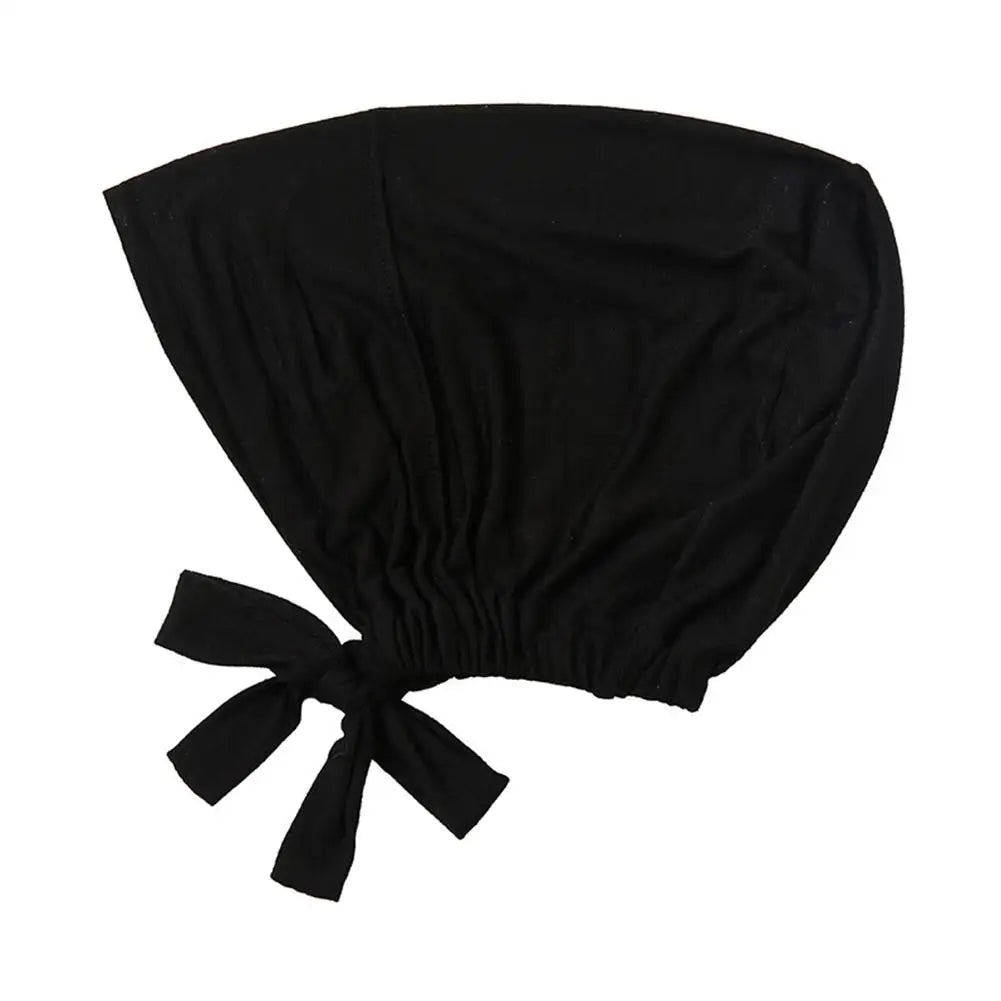 Soft Modal Turban Hat Inner Cap with Tie Back – Elegant Comfort