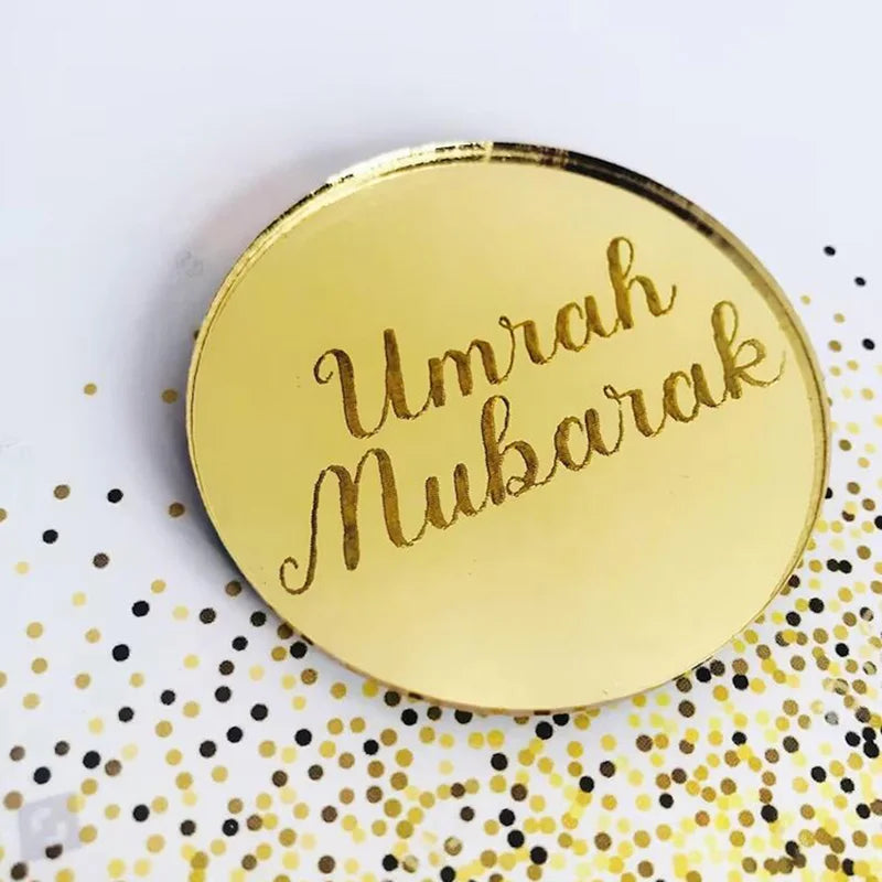 Umrah Mubarak Cupcake Toppers – 10-Piece Set