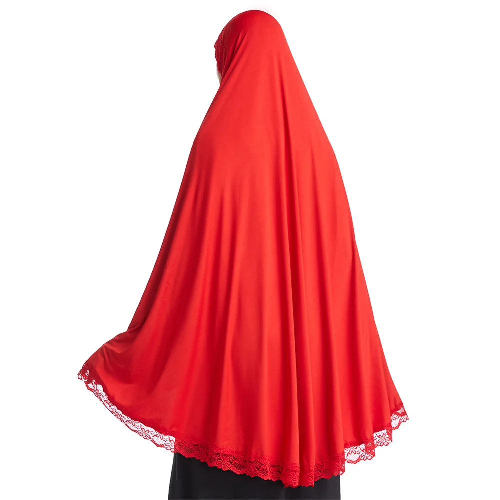 Long Khimar Eid Prayer Gown: Elegant Overhead Turban