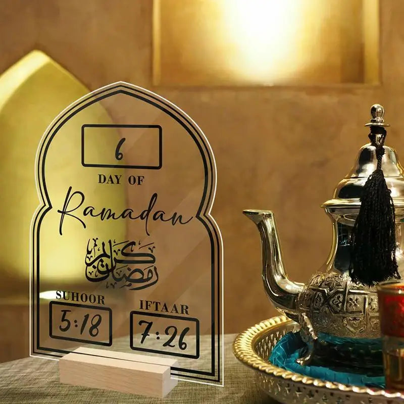 Wooden Ramadan Calendar Board