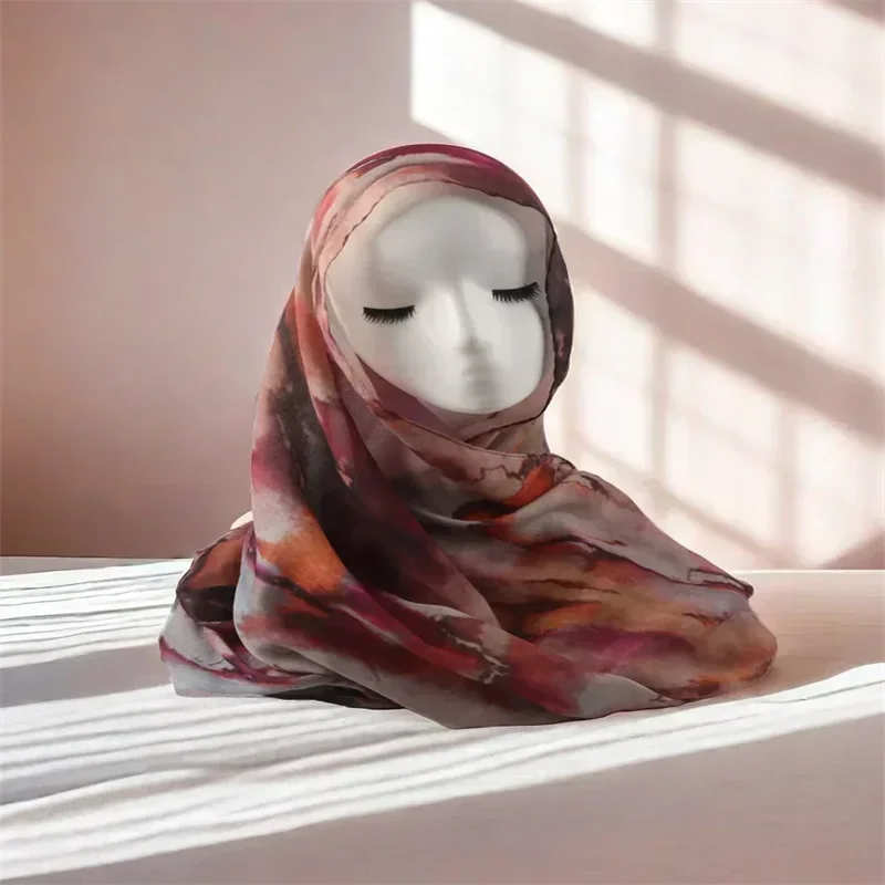 Watercolour Floral Modal Hijab - Lightweight & Soft