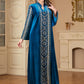 Elegant Winter Velvet Embroidered Abaya Thobe